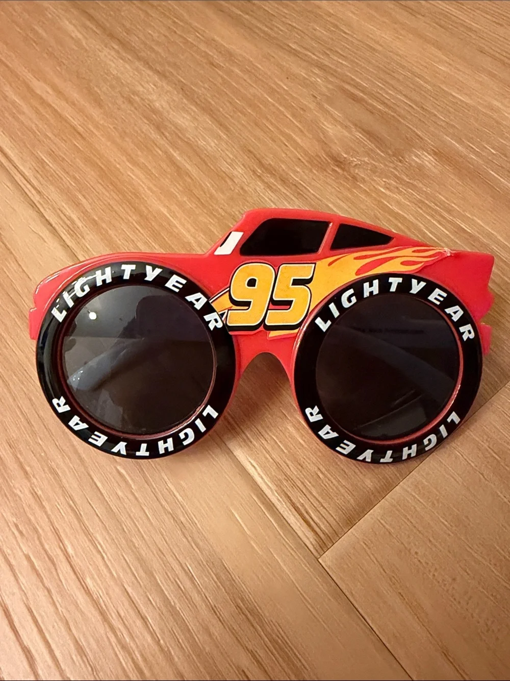 Kids Lightning McQueen Car Sunglasses with '95' Design